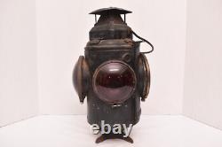 Antique RR Adlake Lamp Lantern 4 Way Railroad Switch Signal Train Vintage Light