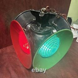 Antique RR Adlake Lamp Lantern 4 Way Railroad Switch Signal Train Vintage Light