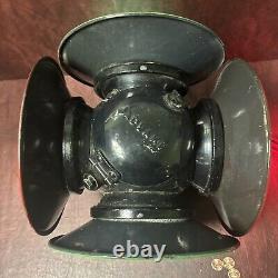 Antique RR Adlake Lamp Lantern 4 Way Railroad Switch Signal Train Vintage Light