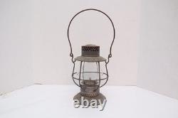 Antique RR Dietz Railroad Lantern Bell Bottom vintage Embossed Globe
