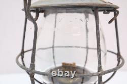Antique RR Dietz Railroad Lantern Bell Bottom vintage Embossed Globe