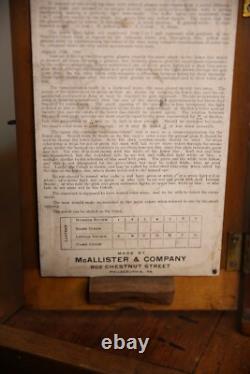 Antique Railroad Lantern Marine Service Color Blind Detector RARE Wood case