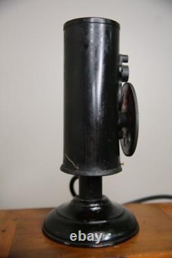 Antique Railroad Lantern Marine Service Color Blind Detector RARE Wood case