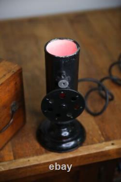 Antique Railroad Lantern Marine Service Color Blind Detector RARE Wood case