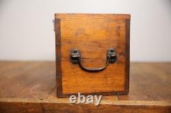 Antique Railroad Lantern Marine Service Color Blind Detector RARE Wood case