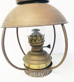 Antique Railroad Style Lantern Oil Lamp Ideal Brenner 20''' Burner with Chimney