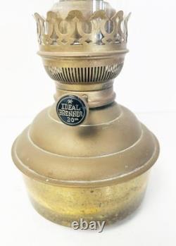 Antique Railroad Style Lantern Oil Lamp Ideal Brenner 20''' Burner with Chimney