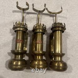 Antique Railroad Train Oil Lantern Wall Sconce Candle Lamp Light Fixture Brass-3
