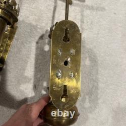 Antique Railroad Train Oil Lantern Wall Sconce Candle Lamp Light Fixture Brass-3