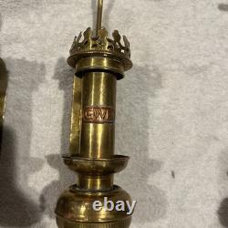 Antique Railroad Train Oil Lantern Wall Sconce Candle Lamp Light Fixture Brass-3