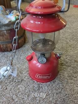 Antique Red Coleman Lantern Vintage All Original