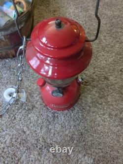 Antique Red Coleman Lantern Vintage All Original