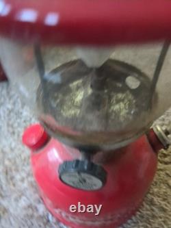 Antique Red Coleman Lantern Vintage All Original