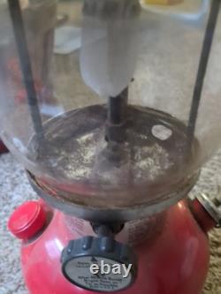 Antique Red Coleman Lantern Vintage All Original