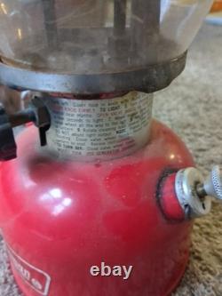 Antique Red Coleman Lantern Vintage All Original