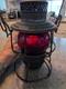 Antique Red Globe Railroad RR Lantern Adlake USA 3-33 C. M. ST. P & P