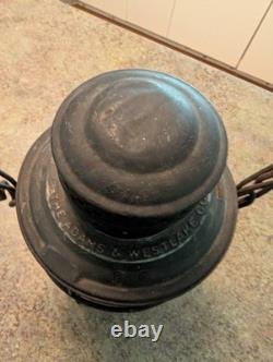 Antique Red Globe Railroad RR Lantern Adlake USA 3-33 C. M. ST. P & P