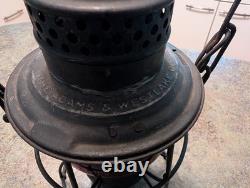 Antique Red Globe Railroad RR Lantern Adlake USA 3-33 C. M. ST. P & P