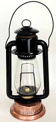 Antique Richard Strong PRISCO No 2 Copper Base/Tank Lantern 16 in Rochester NY