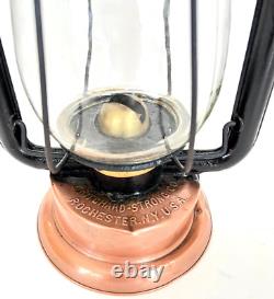 Antique Richard Strong PRISCO No 2 Copper Base/Tank Lantern 16 in Rochester NY