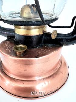 Antique Richard Strong PRISCO No 2 Copper Base/Tank Lantern 16 in Rochester NY