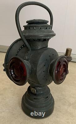 Antique Rose Co Neverout Insulated Kerosene Safety Lamp Lantern Philadelphia