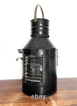 Antique SEAHORSE Blackout SIGNAL LANTERN Military NAUTICAL Ship WWII British VTG