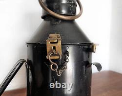 Antique SEAHORSE Blackout SIGNAL LANTERN Military NAUTICAL Ship WWII British VTG