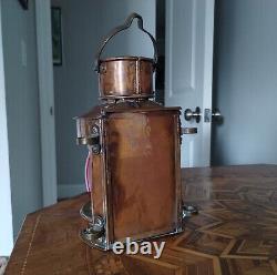 Antique Seahorse Copper Nautical Ship Lantern Made In England