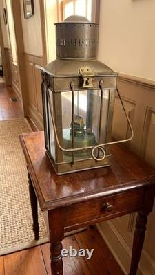 Antique Sherwoods Brass Nautical Oil Lantern, English, Late 1800s-Early 1900s