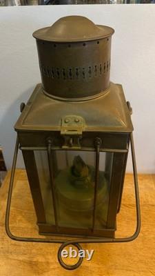 Antique Sherwoods Brass Nautical Oil Lantern, English, Late 1800s-Early 1900s