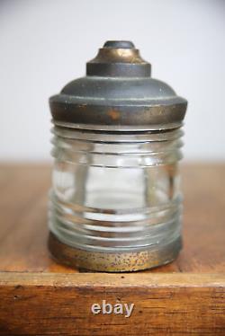 Antique Ship Lantern Brass Bronze light Nautical Marine boat wall sconce vintage