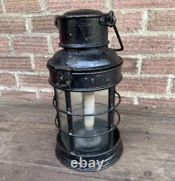 Antique Ship Railway Storm Cabin Lamp Candle Lantern Marine Vintage Light