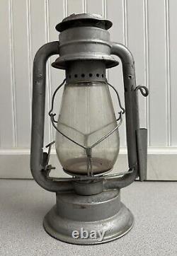 Antique Silver Rustic Early OVB Hibbard Spencer Bartlett Co Kerosene Lantern