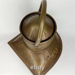 Antique Starboard Lantern Set Of 2 Brass Blue Glass Will & Finck USA 1900s