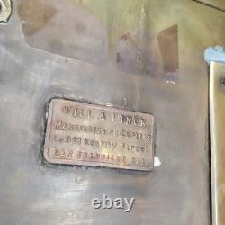 Antique Starboard Lantern Set Of 2 Brass Blue Glass Will & Finck USA 1900s