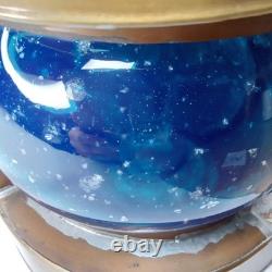 Antique Starboard Lantern Set Of 2 Brass Blue Glass Will & Finck USA 1900s