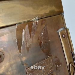 Antique Starboard Lantern Set Of 2 Brass Blue Glass Will & Finck USA 1900s Antique Starboard Lantern Set Of 2 Brass Blue Glass Will & Finck USA 1900s