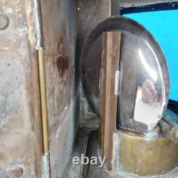 Antique Starboard Lantern Set Of 2 Brass Blue Glass Will & Finck USA 1900s