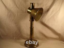 Antique Student Candle Lamp Reading Light Lantern Detachable Reflector Brass