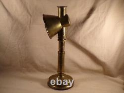 Antique Student Candle Lamp Reading Light Lantern Detachable Reflector Brass