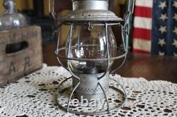 Antique Tall Pennsylvania Railroad Lantern, Marked Globe, Vintage P. R. R. Lantern