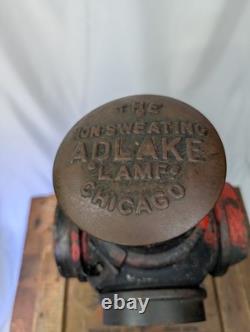 Antique The ADLAKE Non-Sweating Lamp Chicago Railroad Train Switch Lantern