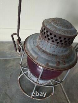 Antique The Adams & Westlake Railroad Train Lantern Oil Lamp Kerosene Light