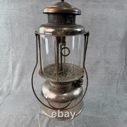 Antique The Air O Lantern Coleman Wichita KS Brass Body Nickel Plated QL Pyrex