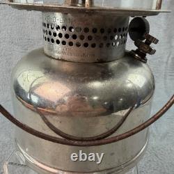 Antique The Air O Lantern Coleman Wichita KS Brass Body Nickel Plated QL Pyrex