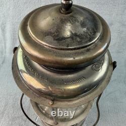 Antique The Air O Lantern Coleman Wichita KS Brass Body Nickel Plated QL Pyrex
