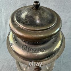 Antique The Air O Lantern Coleman Wichita KS Brass Body Nickel Plated QL Pyrex