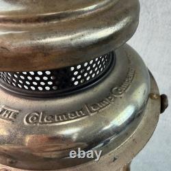 Antique The Air O Lantern Coleman Wichita KS Brass Body Nickel Plated QL Pyrex