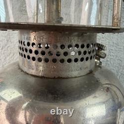 Antique The Air O Lantern Coleman Wichita KS Brass Body Nickel Plated QL Pyrex